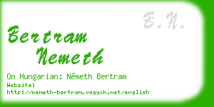 bertram nemeth business card